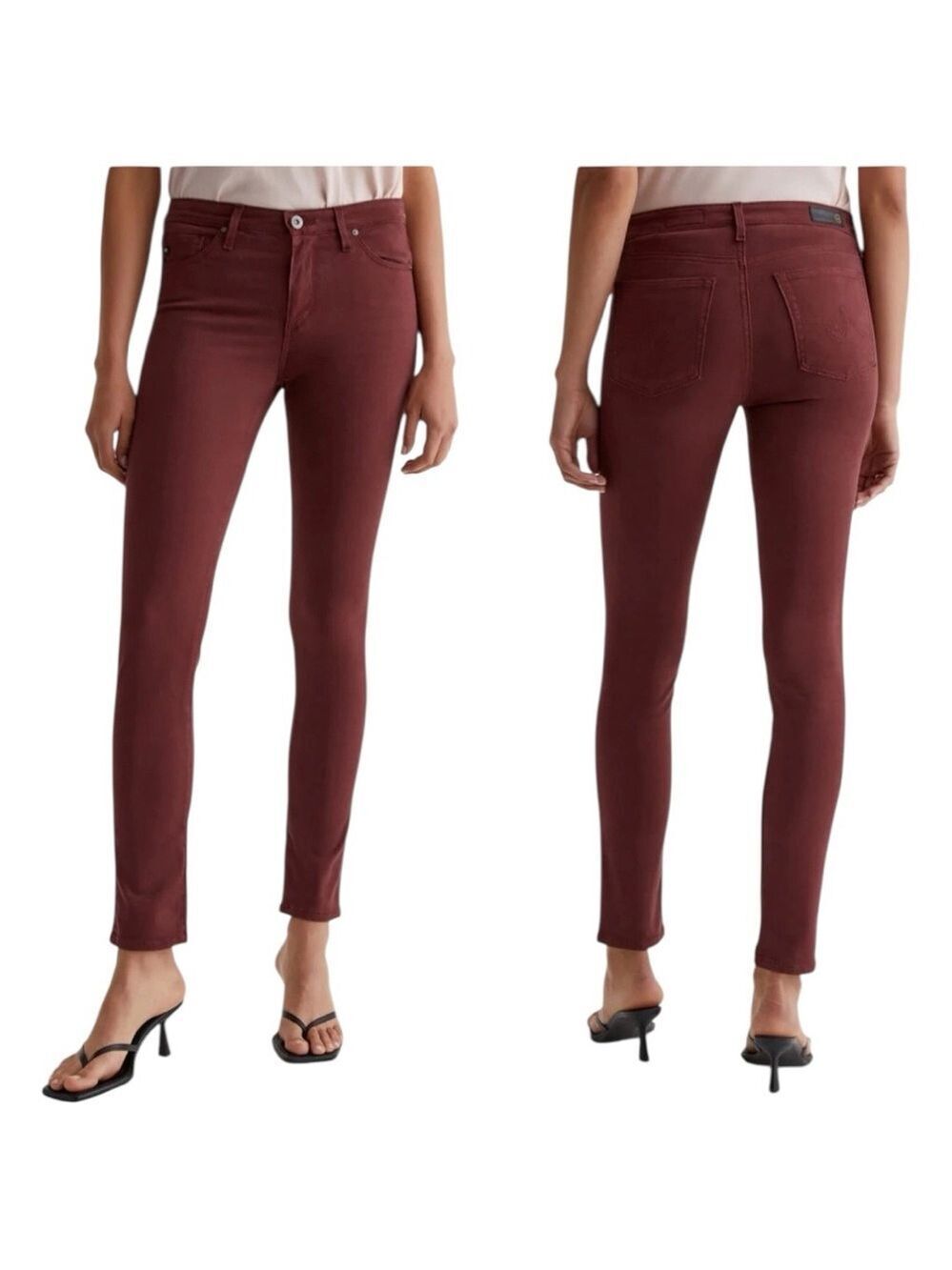 AG Adriano Goldschmied Prima Cigarette Jeans Dark Plum Size 27R